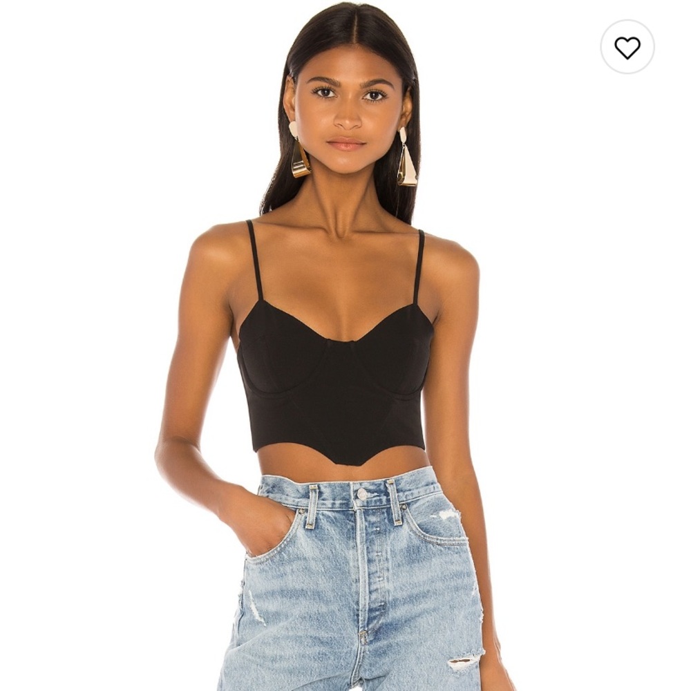 NWT Revolve NBD Lacey Bustier Top, Black S